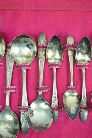 National Silver Co A1 Roses And Leaf Silverware 27 Piece Silverplate 5