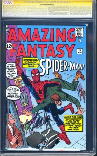 Cgc Ss Stan Lee Spider - Man Index 1 Predates 700 Variant Ditko Fantasy 15