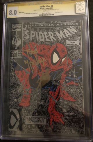 Spider Man 1 Sliver Cgc Ss 8.  0 Signed By Stan Lee And Todd Mcfarlane