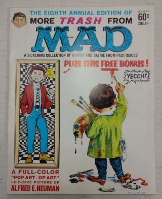 More Trash From Mad 8 1965 In Nm,  9.  6 With Attached Poster