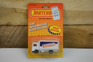 Vintage 1986 Matchbox Mb23 Volvo Federal Express Container Truck 1/90 Diecast