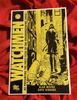 Watchmen 1 Rare 2nd Print Alan Moore & Dave Gibbons Doomsday Clock Coming Nm