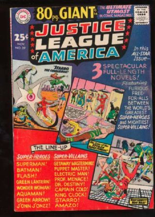 Justice League Of America (1960 Series) 39 In Fine.  Dc Comics [ Vw]