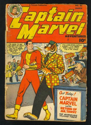 Captain Marvel Adventures 82 - Fawcett (1948) - Shazam - Mr.  Tawny - Golden Age