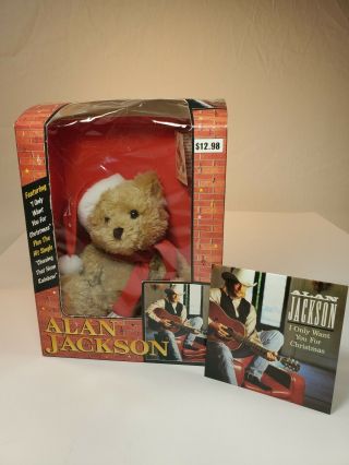 Vintage Rare Alan Jackson Plush Teddy Bear W / Cd