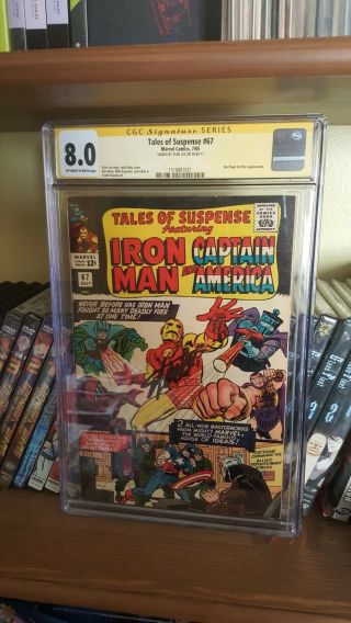 Tales Of Suspense 67 Cgc 8.  0 Ow/w - Signed Stan Lee Kirby Art Red Skull/hitler