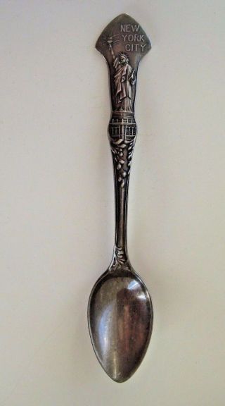 Vintage Tiffany & Co Statue Of Liberty York Sterling Silver Souvenir Spoon