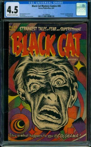 Black Cat Mystery Comics 45 Certified 4.  5 Colorama