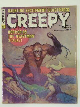 Creepy 11,  10/1966,  Very Fine -,  Warren Publishing,  Frank Frazetta Cover