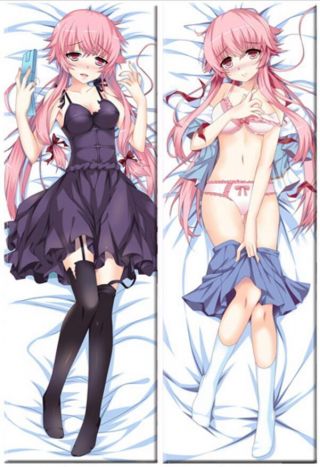 Anime The Future Diary Gasai Yuno Hugging Body Dakimakura Pillow Case 50 150 W01