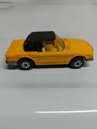 Lesney Matchbox Superfast Mercedes 350 SL No.  6 Yellow Made in United Kingdom 2
