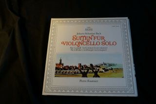 J S Bach Pierre Fournier Suiten For Violoncello Solo No.  5 & 6 Archiv Rare Nm Lp