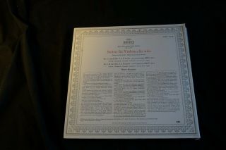 J S Bach Pierre Fournier Suiten for Violoncello Solo No.  5 & 6 Archiv RARE NM LP 2