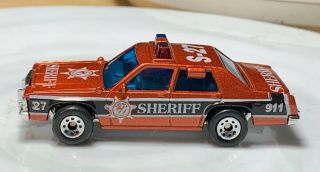 Matchbox Ford Ltd Police Car 1/64 Vintage Diecast Loose Sheriff