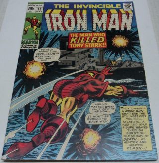 Iron Man 23 (marvel Comics 1970) The Man Who Killed Tony Stark (fn, )