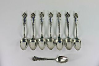 Antique Rogers Bros.  1847 Triple Plate Silver Charter Oak 8 Dinner Spoons