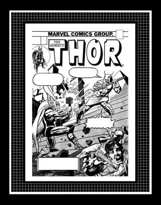 Gil Kane Thor 240 Rare Production Art Cover