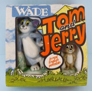 Vintage Wade Pottery Tom & Jerry Cat Mouse Figurine Ornament England Boxed Rare