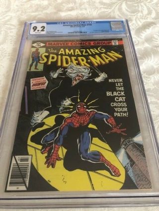 Spider - Man 194 Cgc 9.  2 White Pages 1st App.  The Black Cat - Key Book