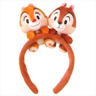Chip And Dale Headband Tokyo Disney Limited Plush Head Chip’ｎdale Costume Tdr