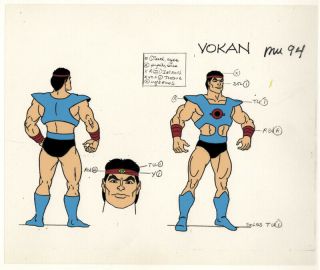 He - Man/she - Ra Masters Of The Universe Animation Art Vokan Model Sheet