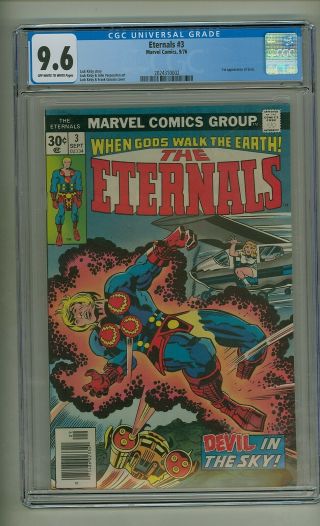 Eternals 3 (cgc 9.  6) Ow/w Pages; 1st App.  Sersi; Kirby; Marvel; 1976 (c 24299)