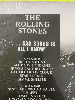 Rolling Stones - Sad Songs is All I Know (1975) rare live 2 LPs Not Tmoq 7
