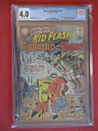 Brave And The Bold 54 - Cgc 4.  0 - Silver Age Key - Very First App Teen Titans