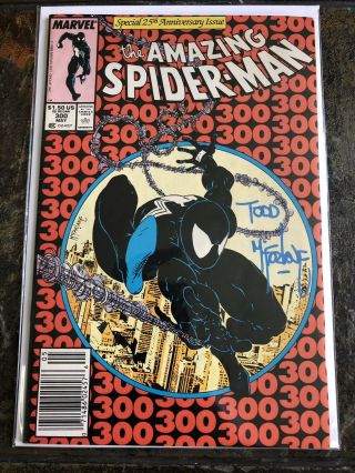 Spider - Man 300 Signed By Todd Mcfarland 1st Full Venom App Marvel Vf -