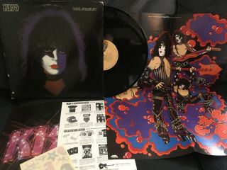 Kiss Paul Stanley Vinyl Lp Vg,  /vg Includes Poster/tattoos/kiss Army Merch