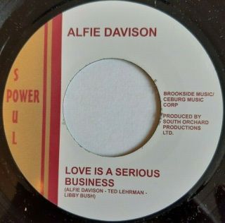 Alfie Davison / Eddie Parker - Love Is Serious Business/love - Northern Soul Ri