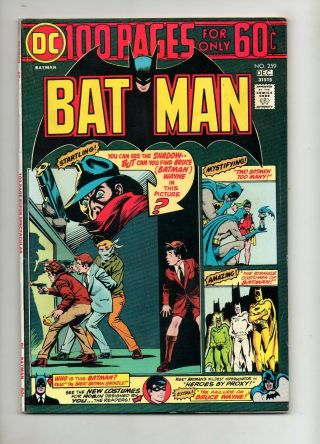 Batman 259 Vf,  8.  5 100 Page Spectacular White Page Glossy The Shadow 1974