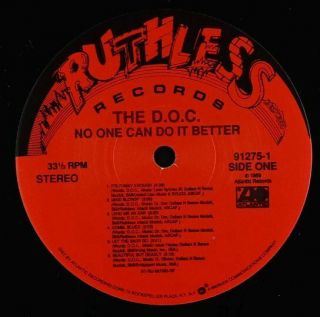 The D.  O.  C.  - No One Can Do It Better LP - Ruthless VG, 2