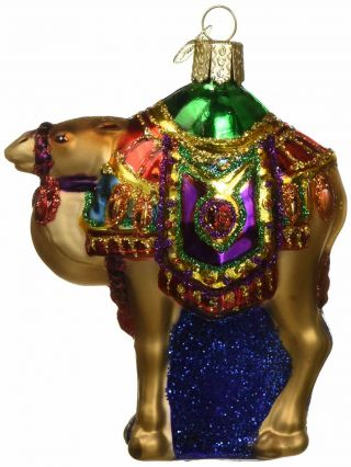 Three Kings Magis Nativity Camel Old World Christmas Ornament Box 12214