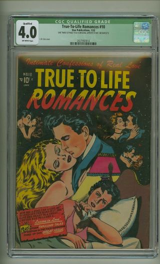 True - To - Life Romances 10 (cgc 4.  0 Qualified) Inc; O/w Pgs; L.  B.  Cole - C (c 24823)