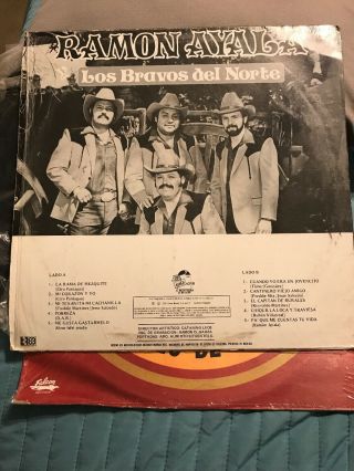 Los Bravos Del Norte De Ramon Ayala La Rama Del Mesquite Lp Vinyl Record VG, 2