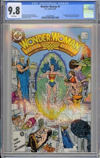 Wonder Woman 7 Cgc 9.  8 Nm/mt Wp 1st Cheetah (barbara Ann Minerva) Dc 1987