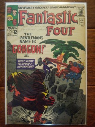 Fantastic Four 44 (nov 1965,  Marvel),  Early Inhumans Gorgon App. ,  Silver Key
