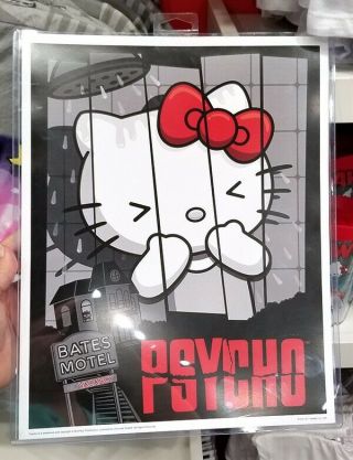 Authentic Universal Studios Hello Kitty Psycho Shower Horror Movie Poster Print