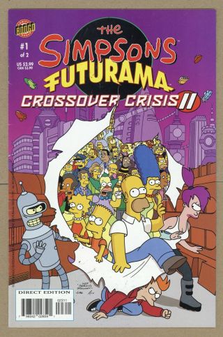 Simpsons Futurama Crossover Crisis Part Ii 1 2005 Vf 8.  0