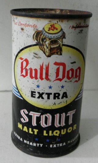 Flat Top Beer Can Bull Dog Extra Stout Malt Liquor Acme Breweries San Francisco