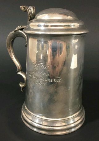 Antique Silver Plated Tankard - 1865 - James Dixon & Sons - Engraved