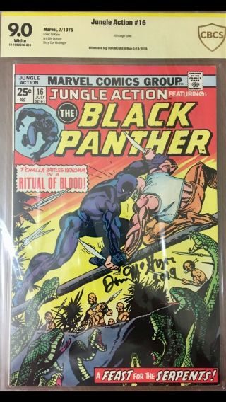 Black Panther Jungle Action 16 Cbcs Yellow 9.  0 Signed Don Mcgregor Not Cgc