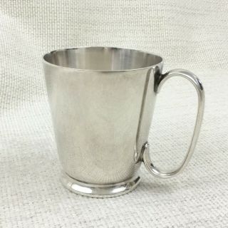 Vintage Silver Plated Tankard Pot Cup Art Deco Christening Baby Baptism 1/2 Pint