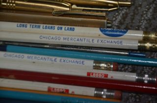 25 vintage advertising pencils pens BEER Pabst Budweiser CHICAGO Mercantile Exch 5