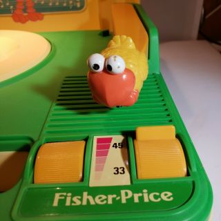 Vintage 1983 Fisher Price 816 SESAME STREET BIG BIRD Record Player 45/33 4
