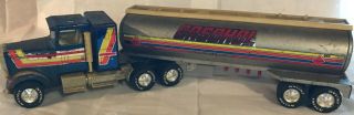 Nylint Freightliner Gasohol Tanker Truck,  Metal,  Blue,  - With Rust