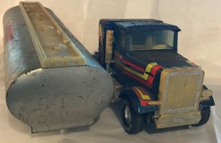 Nylint Freightliner Gasohol Tanker Truck,  Metal,  Blue,  - with Rust 2