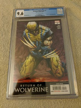 Return Of Wolverine 1 Error Edition Cgc 9.  6 One Of A Kind Comic