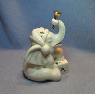 Formalities By Baum Bros.  Porcelain Decorative Elephant With Gold Color Horn